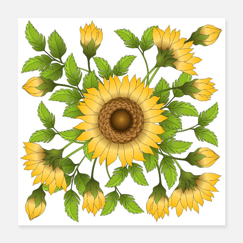 Fleur Poster 40 x 40 cm