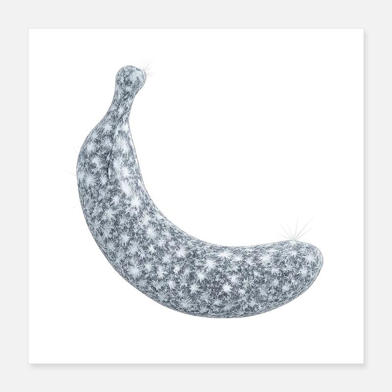 Schneefrost Diamanten Banane Poster 40x40 cm