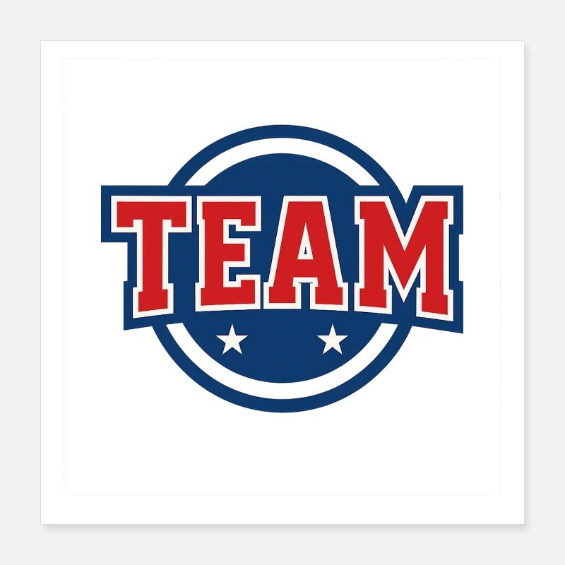 Team Logo Design Poster 40x40 cm