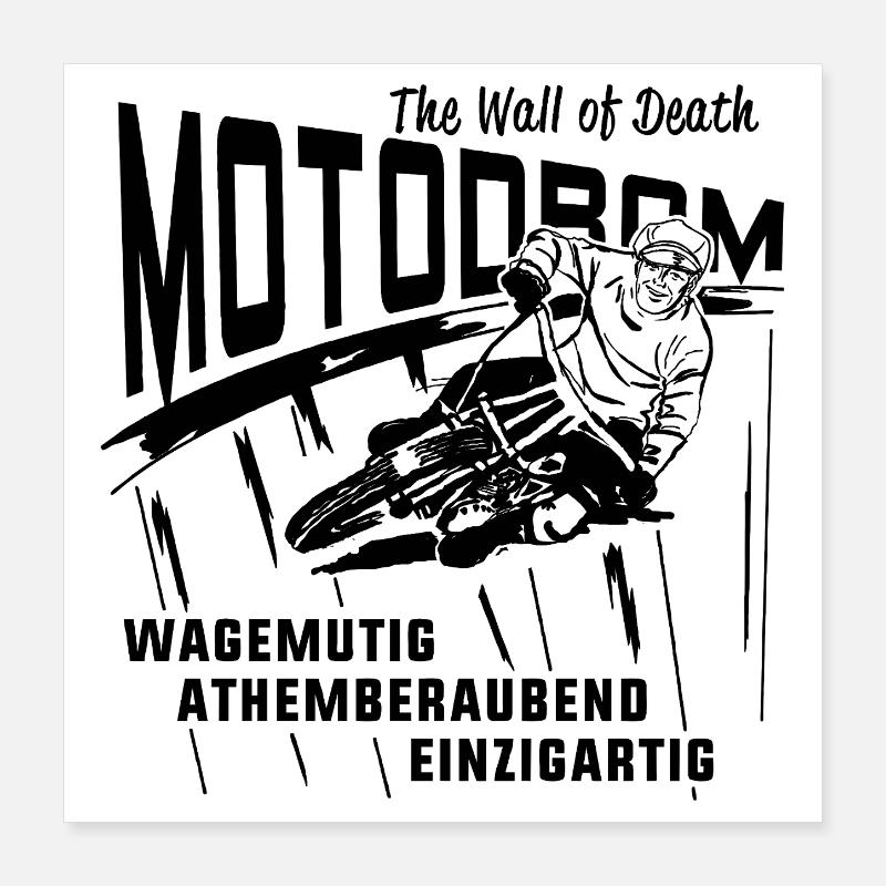 Motodrom Poster 40x40 cm