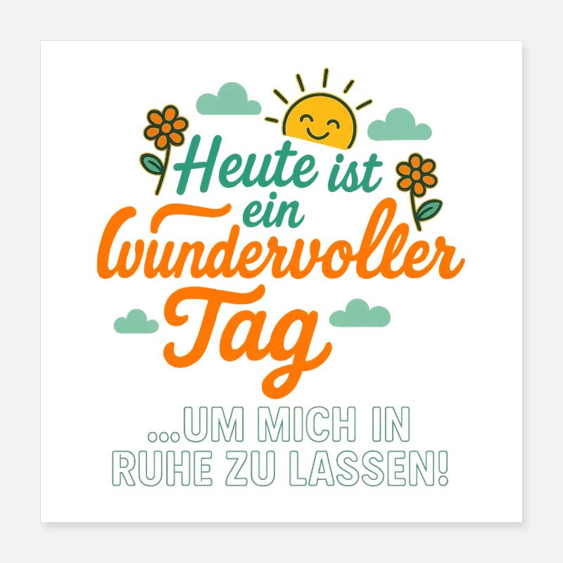 Conception de citation inspirante avec du soleil Poster 40 x 40 cm