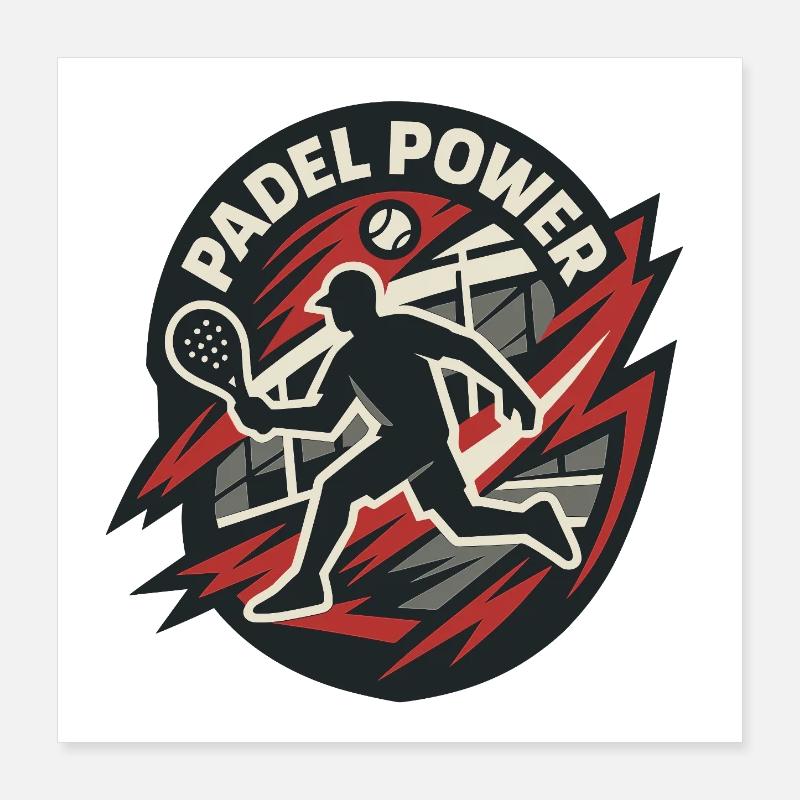 Puissance du padel Poster 40 x 40 cm