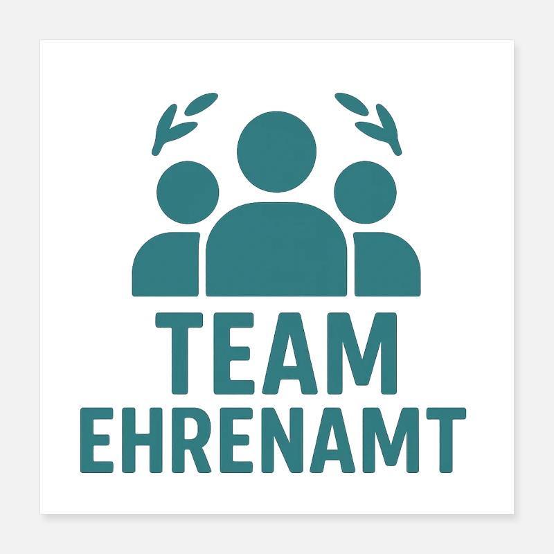 Conception motivationnelle du bénévolat en équipe Poster 40 x 40 cm