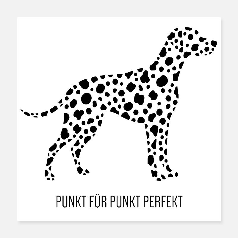 Point par point, des dalmatiens parfaits Poster 40 x 40 cm