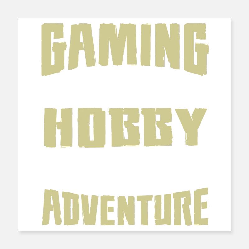 Motif d'aventure de passe-temps de jeu Poster 40 x 40 cm