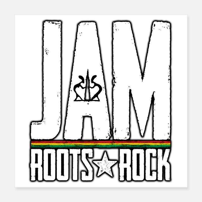 JAM Roots Rock Reggae Design Poster 40 x 40 cm