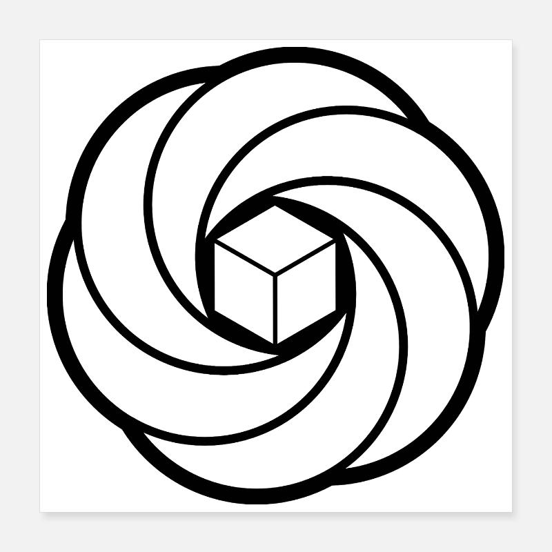 Vortex de cube cosmique Poster 40 x 40 cm