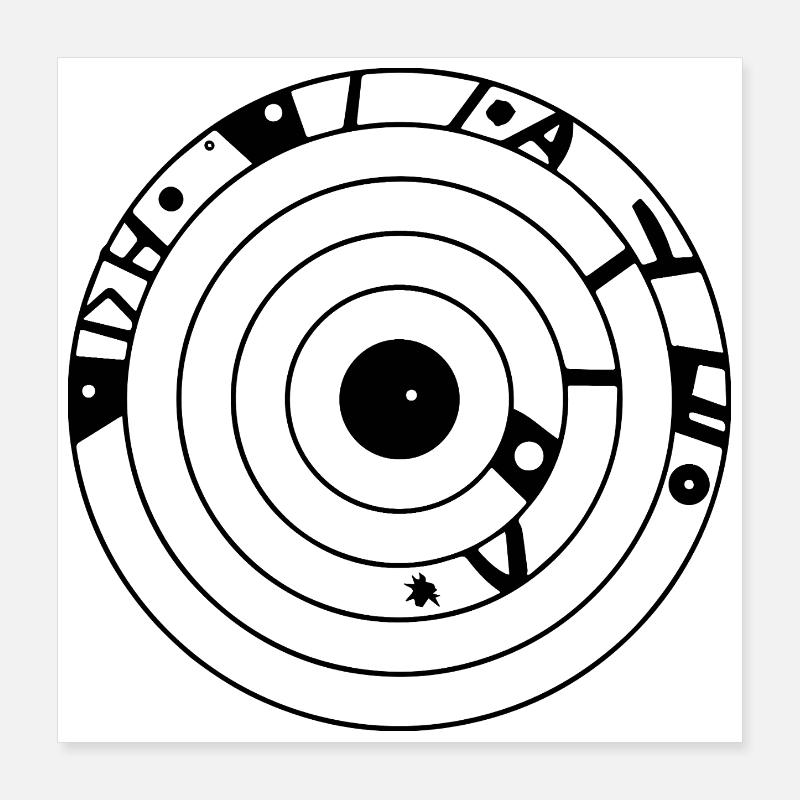 Kosmische Chiffre Kornkreis Poster 40x40 cm
