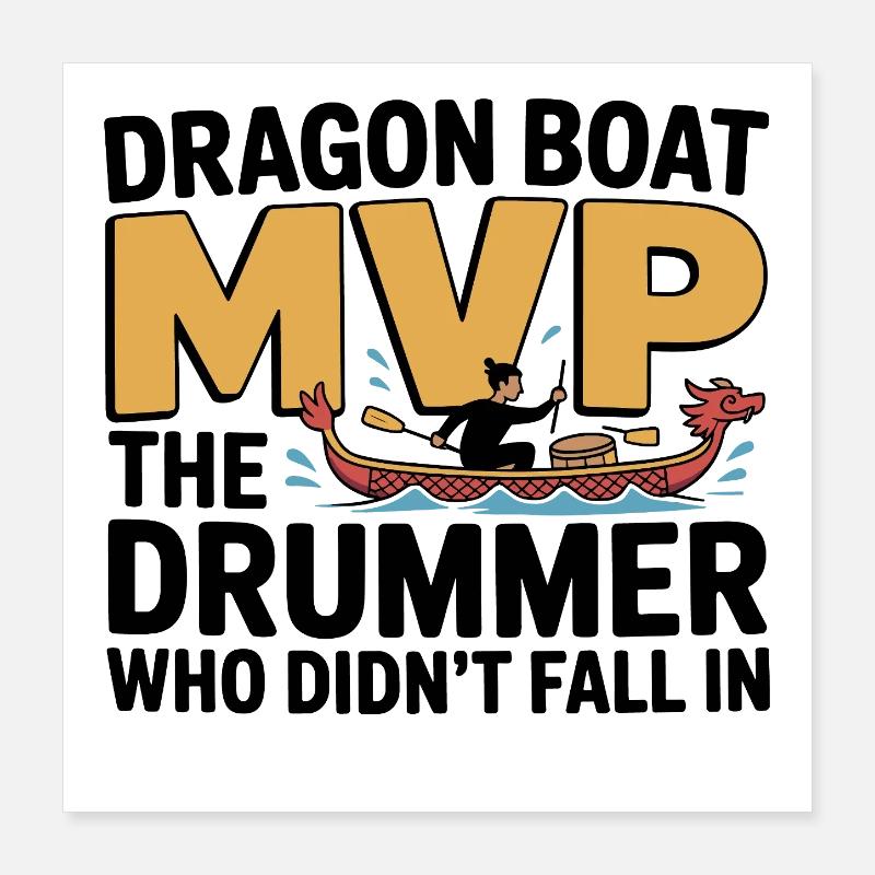 Bateau dragon Poster 40 x 40 cm