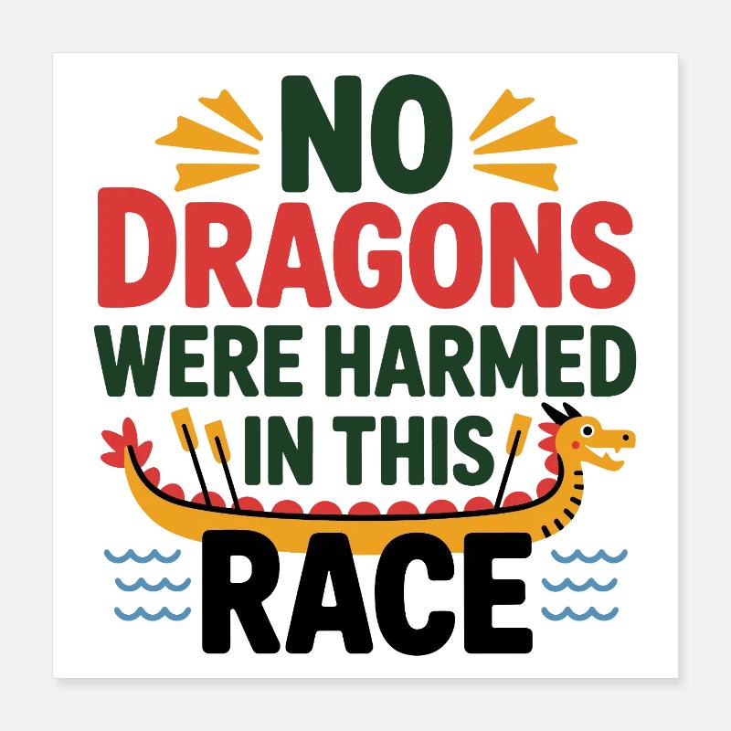 Festival des bateaux-dragons Poster 40 x 40 cm