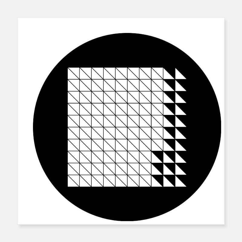 Grille de glitch cyberpunk Poster 40 x 40 cm