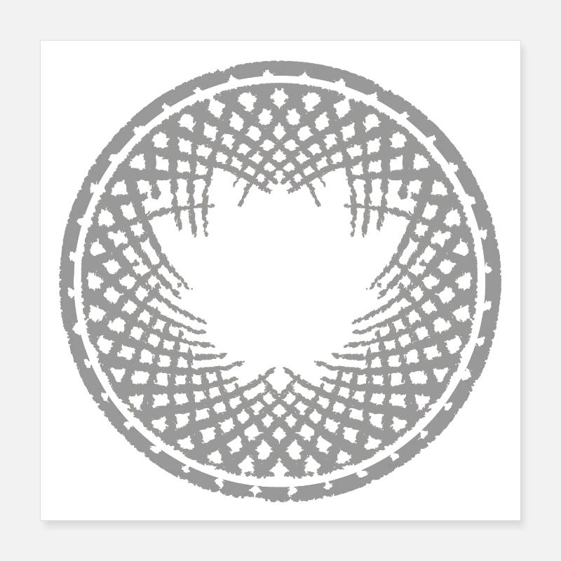 Geometrisches Mandala Muster Poster 40x40 cm