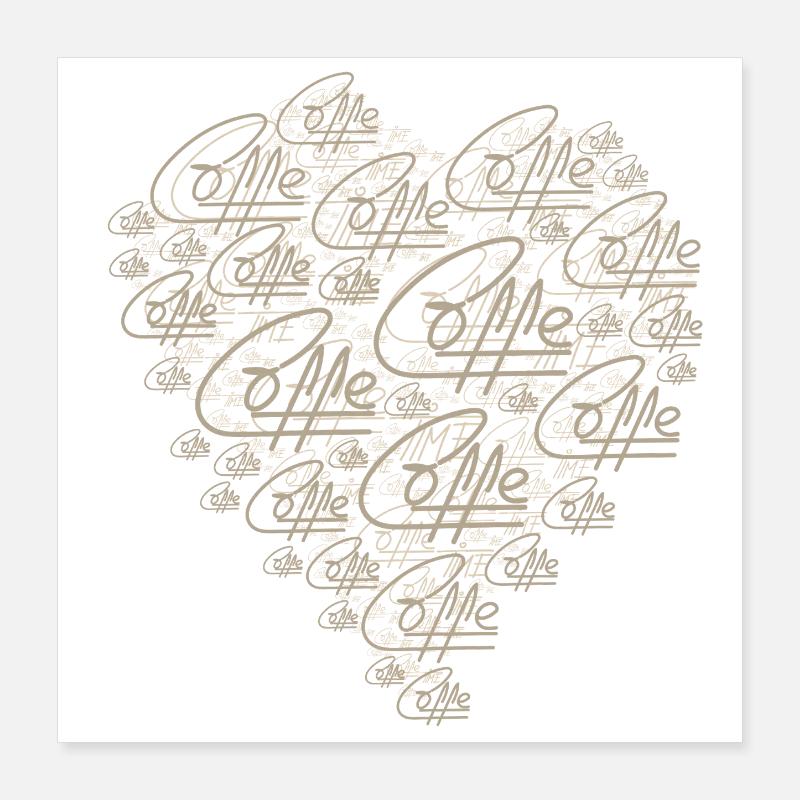 L’amour du café V1 Poster 40 x 40 cm