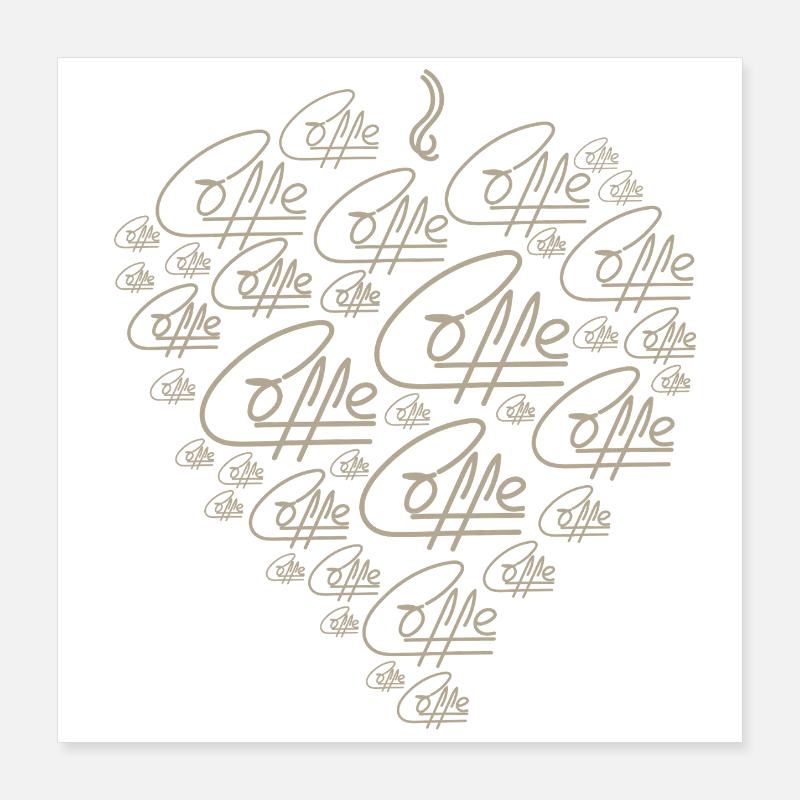 Liebe zum Kaffee V2 Poster 40x40 cm