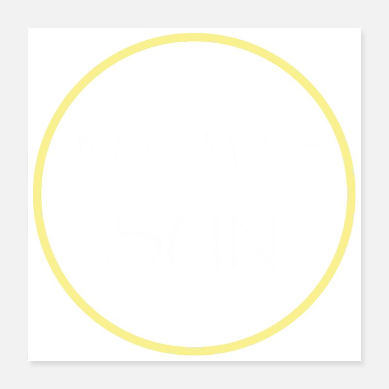 Soleil abstrait Fun motif Maritime Coucher de soleil Poster 40 x 40 cm