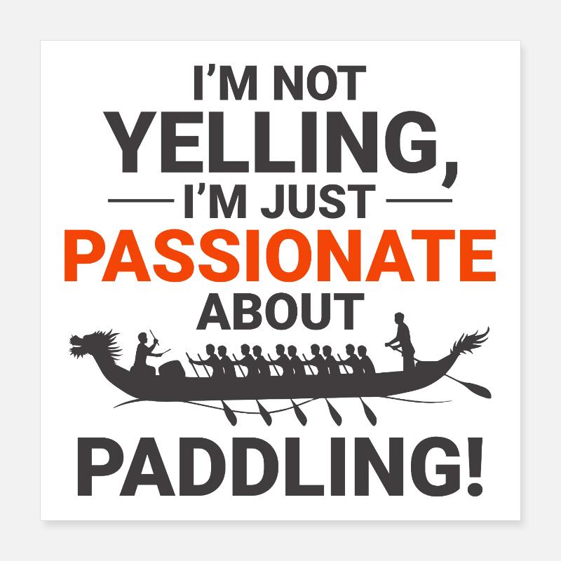 Synchronized Paddling Team  Poster 16" x 16" (40x40 cm)