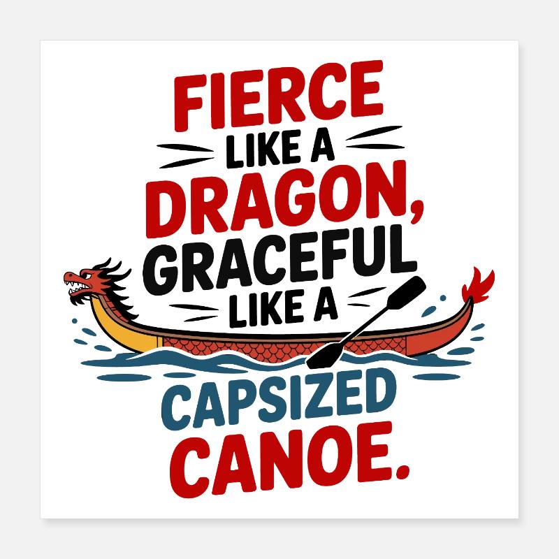 Das Team des Drachenbootfestivals Poster 40x40 cm