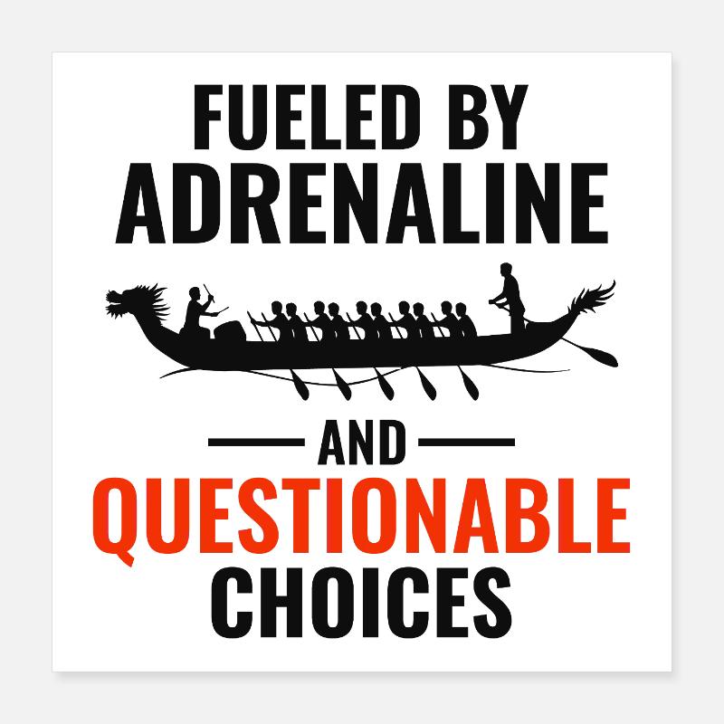Alimenté par des choix d’adrénaline Poster 40 x 40 cm