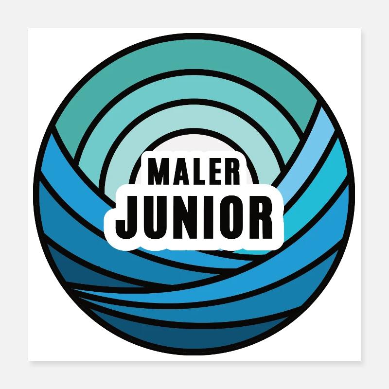 Junior Maler Azubi Nachfolger Kind Malersohn Poster 40x40 cm