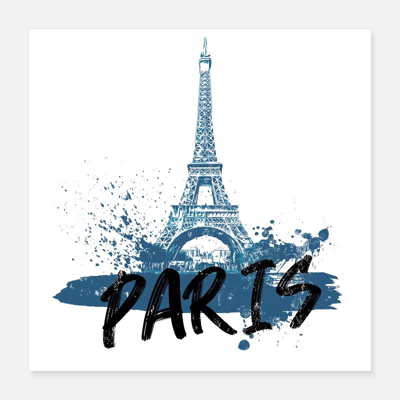 Design de la Tour Eiffel de Paris Poster 40 x 40 cm