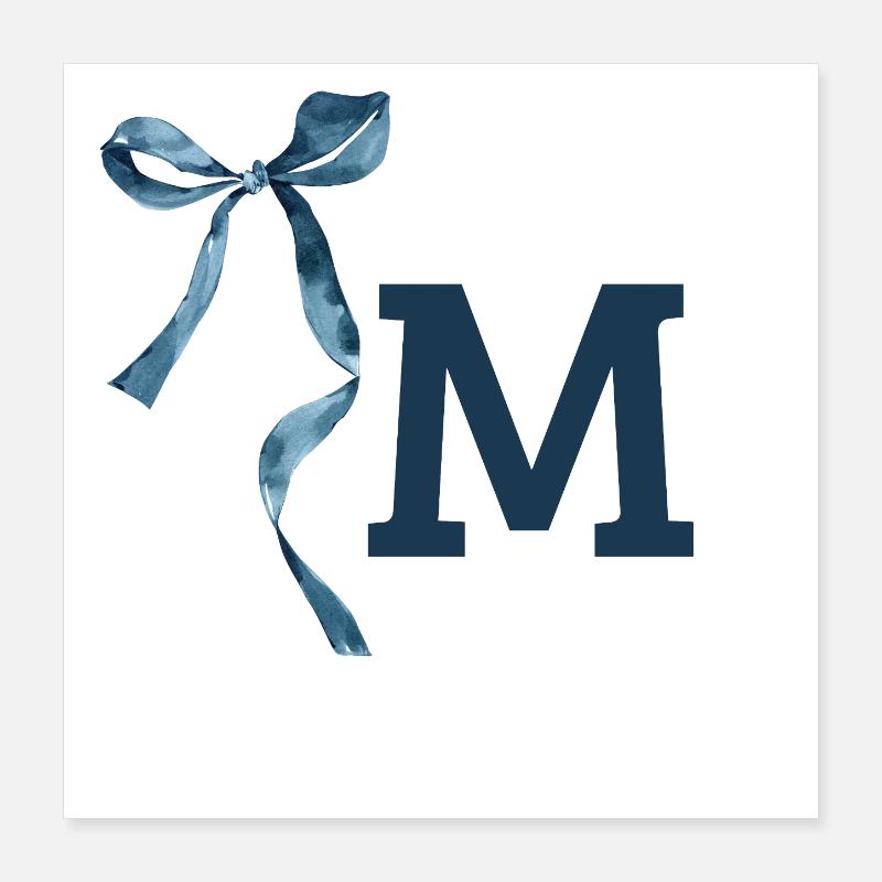 Monogramm m Geschenkidee Poster 40x40 cm