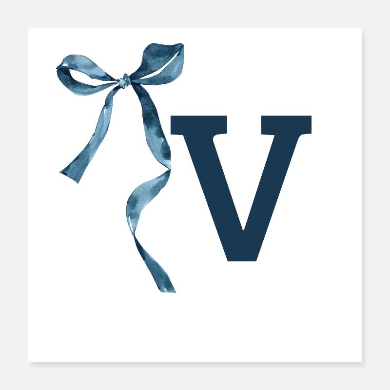 Geschenkidee Monogram V Poster 40x40 cm