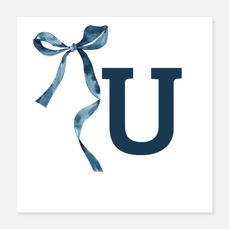 Monogram U Gift Idea Poster 16" x 16" (40x40 cm)
