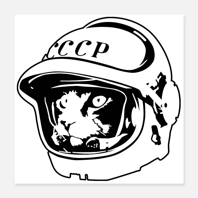 Kosmo Cat – Space & Astro Adventure Poster 16" x 16" (40x40 cm)