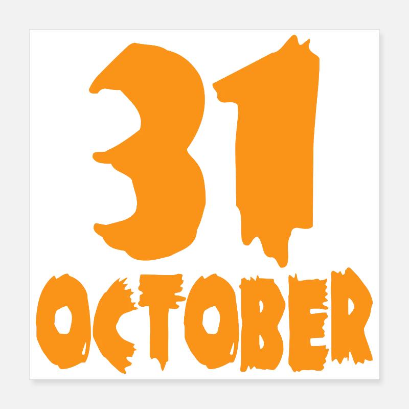 Halloween Süßes oder Saures 31. Oktober Boo Poster 40x40 cm