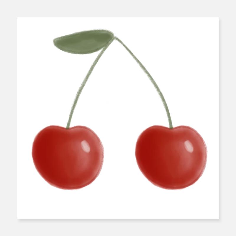 Cherries Poster 16" x 16" (40x40 cm)