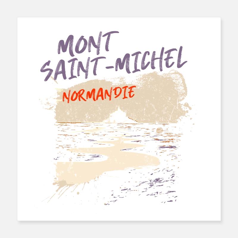 Mont Saint-Michel Normandy Poster 16" x 16" (40x40 cm)