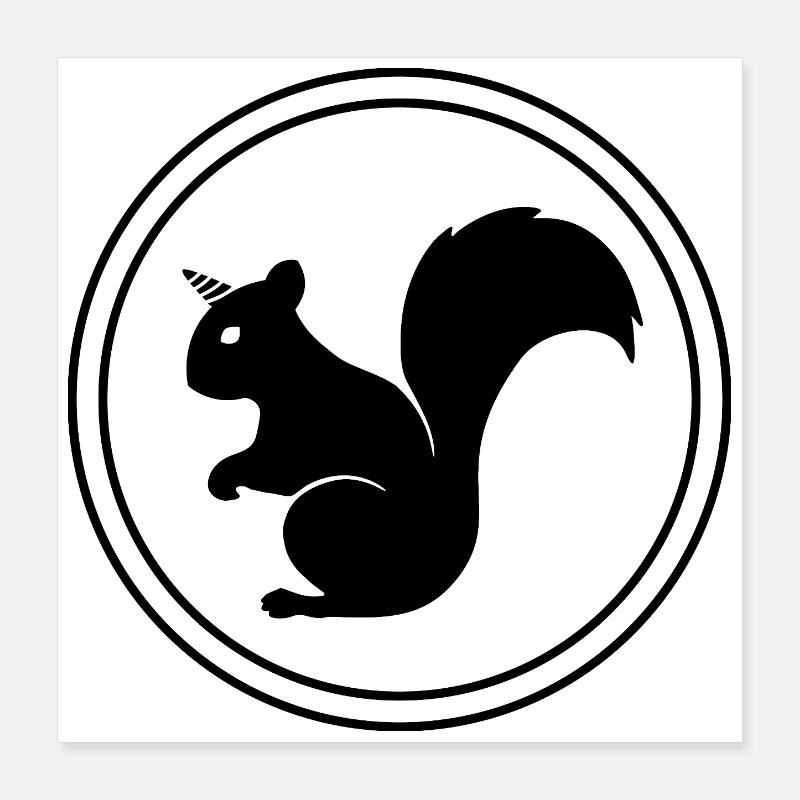 Squirrel – mythical creature, word play & fairy tale fun Poster 16" x 16" (40x40 cm)