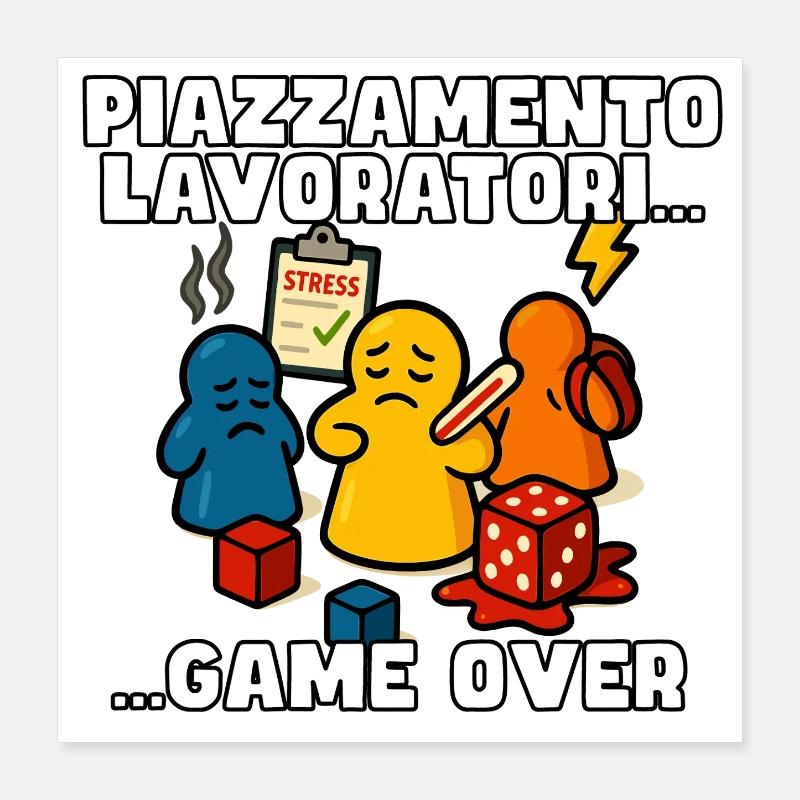 Placement des ouvriers : fin du jeu Poster 40 x 40 cm