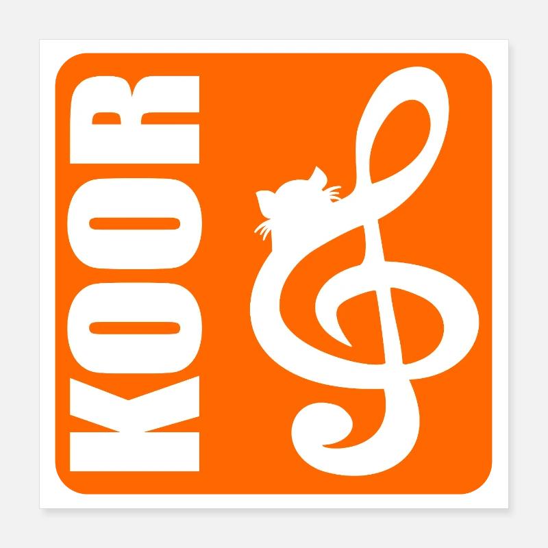 CHŒUR Chats domestiques Poster 40 x 40 cm