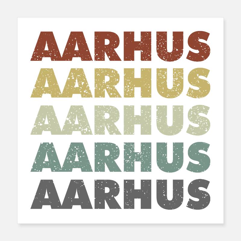 Aarhus - Danemark - Danemark - Scandinavie Poster 40 x 40 cm