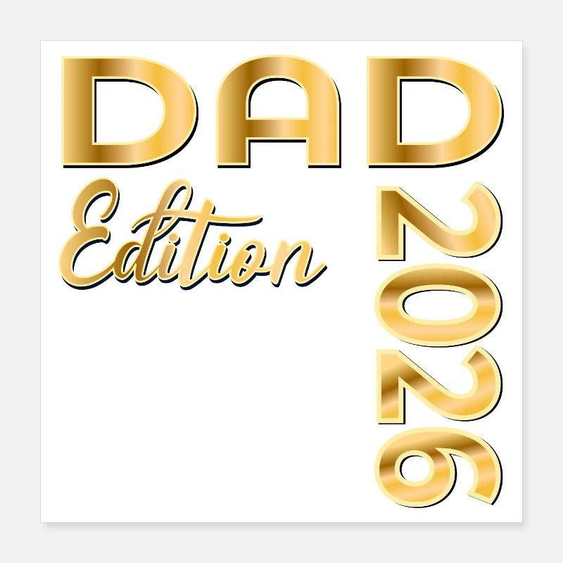 ANNONCE DE BÉBÉ PAPA 2026 Poster 40 x 40 cm