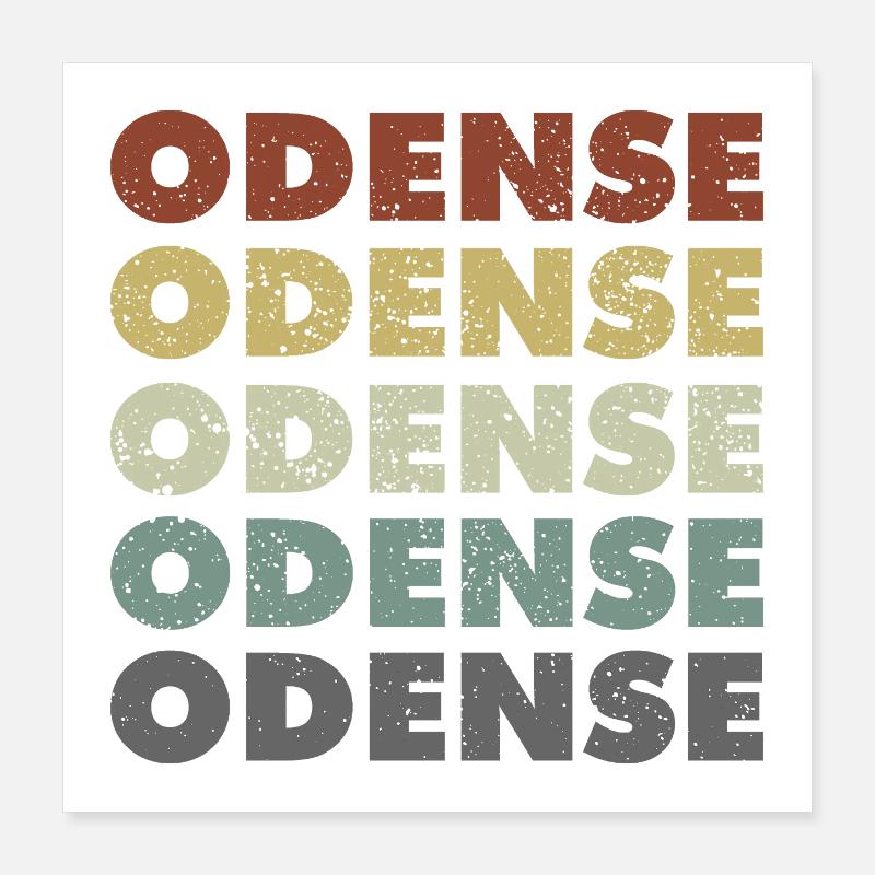 Odense - Danemark - Danemark - Scandinavie Poster 40 x 40 cm