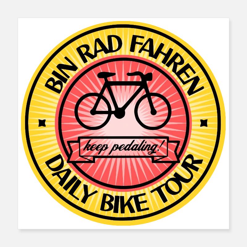 Je fais du vélo ! Excursion quotidienne à vélo en VTT Poster 40 x 40 cm