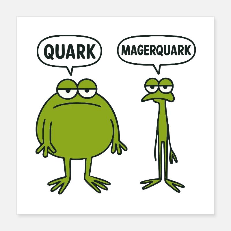 Quarkfrosch Duo Poster 40x40 cm