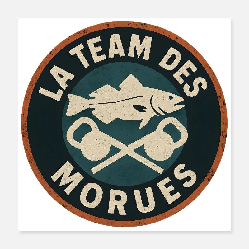 La Team des Morues Patch Poster 40 x 40 cm
