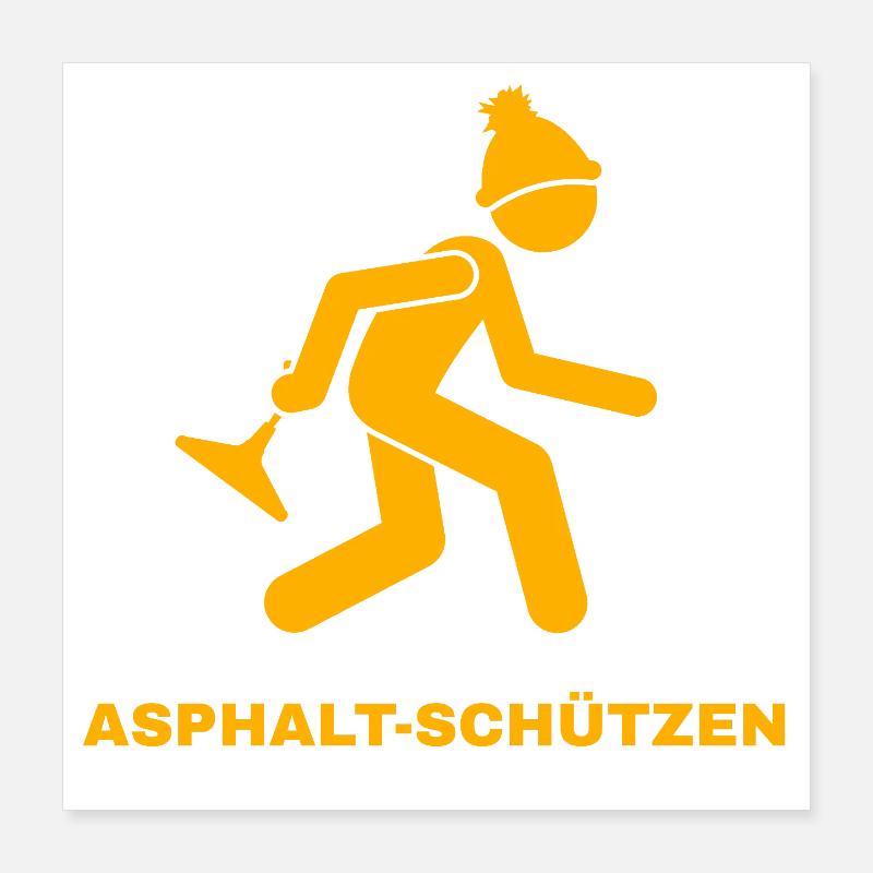 Asphalt shooters orange Poster 16" x 16" (40x40 cm)