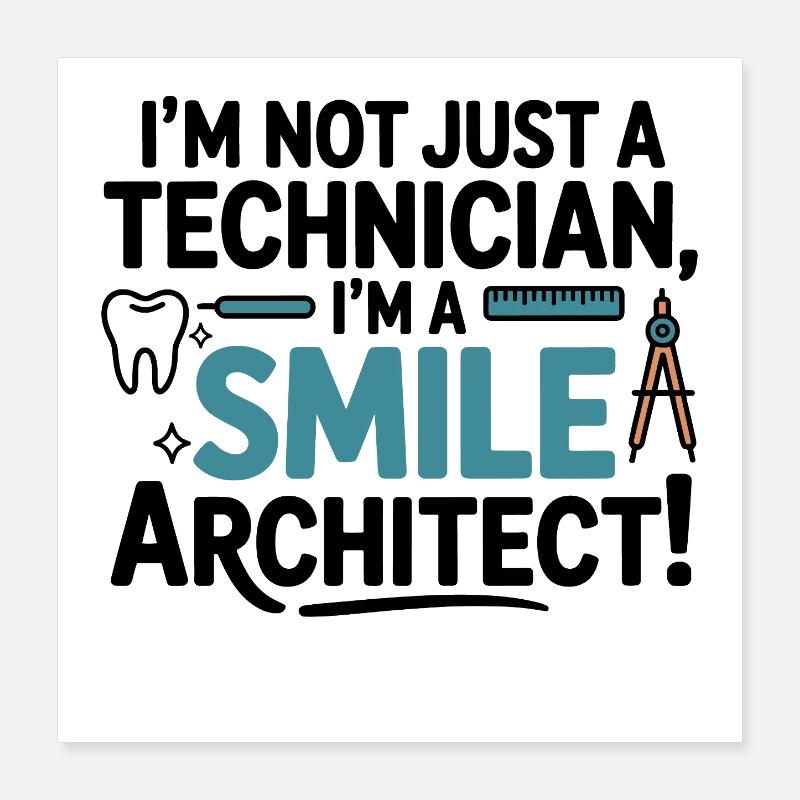 Conception de couronnes de technicien de laboratoire dentaire Poster 40 x 40 cm