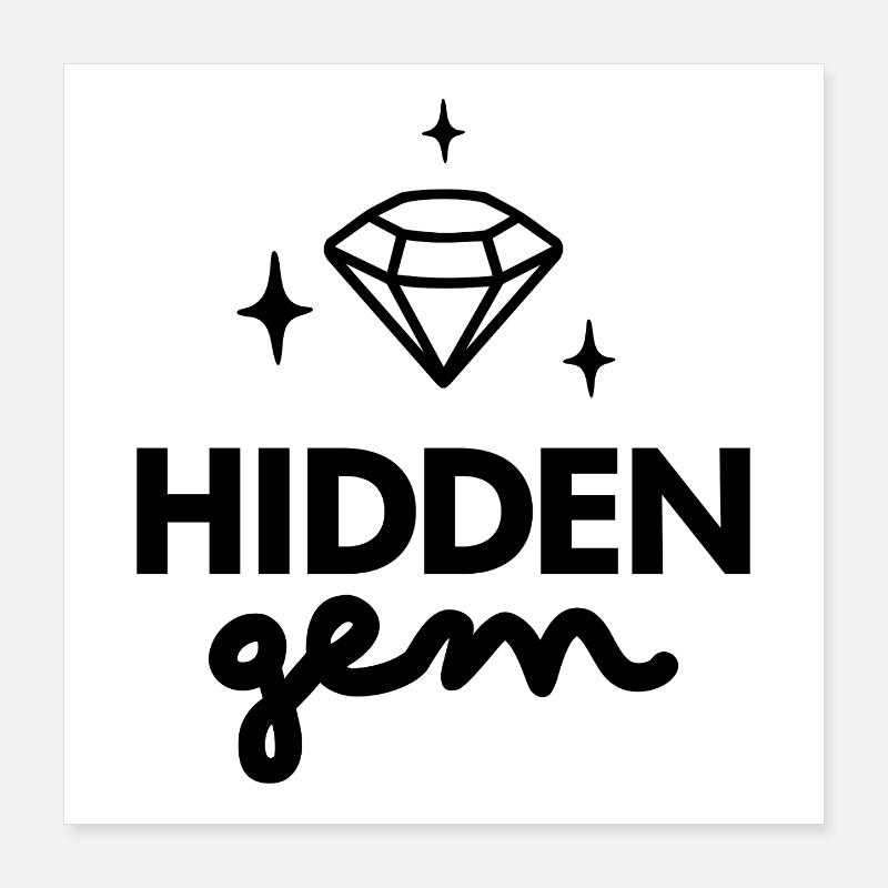 Hidden Gem Diamond logo  Poster 16" x 16" (40x40 cm)
