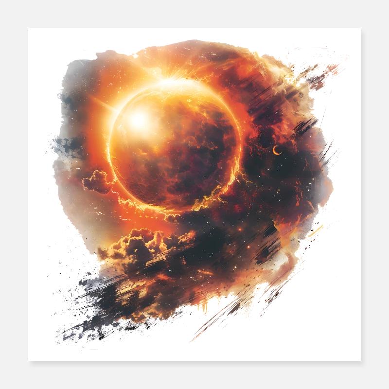 Art de l’orbe Sunfire Poster 40 x 40 cm
