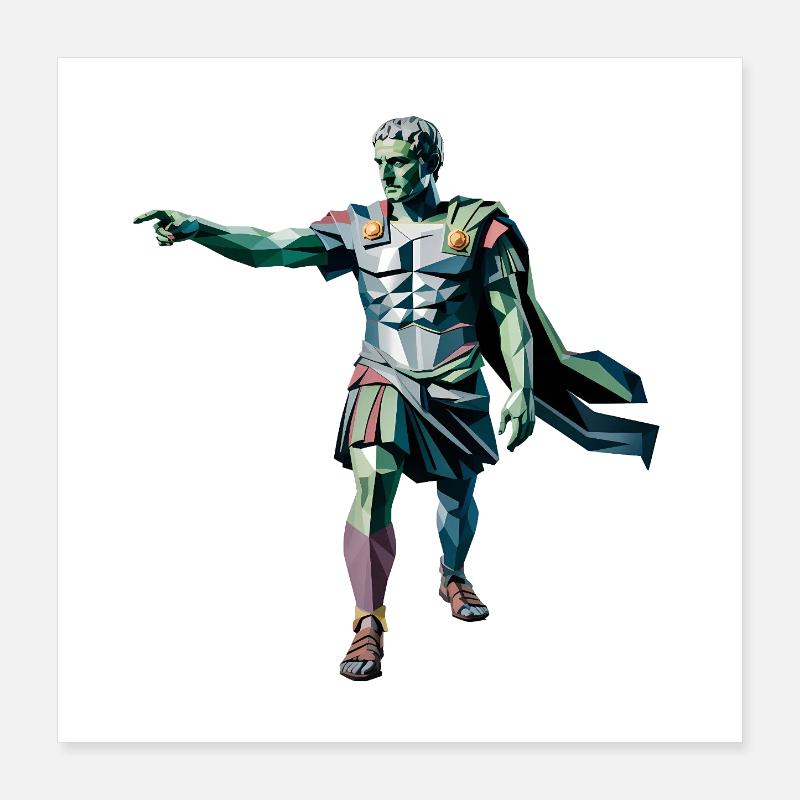 Caesar - Cooles Geschichtslogo Poster 40x40 cm