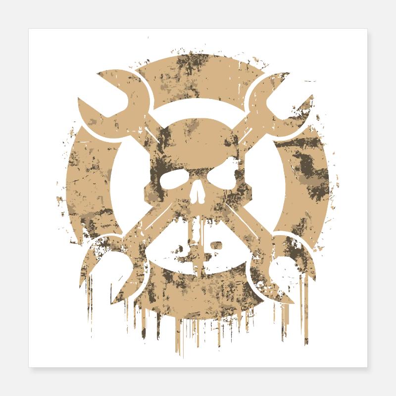 Screwdriver skull Poster 16" x 16" (40x40 cm)