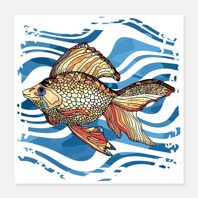 poisson Poster 40 x 40 cm