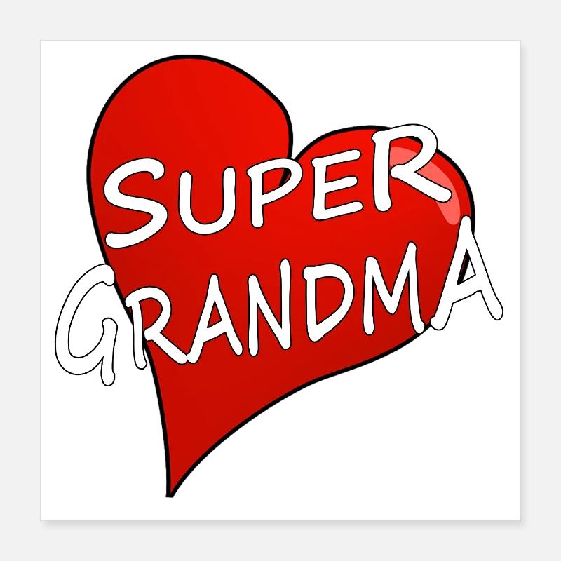 SUPER MAMIE Poster 40 x 40 cm