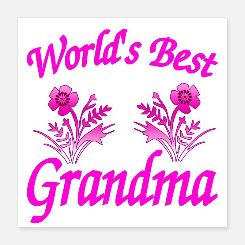 Grand-mère Poster 40 x 40 cm