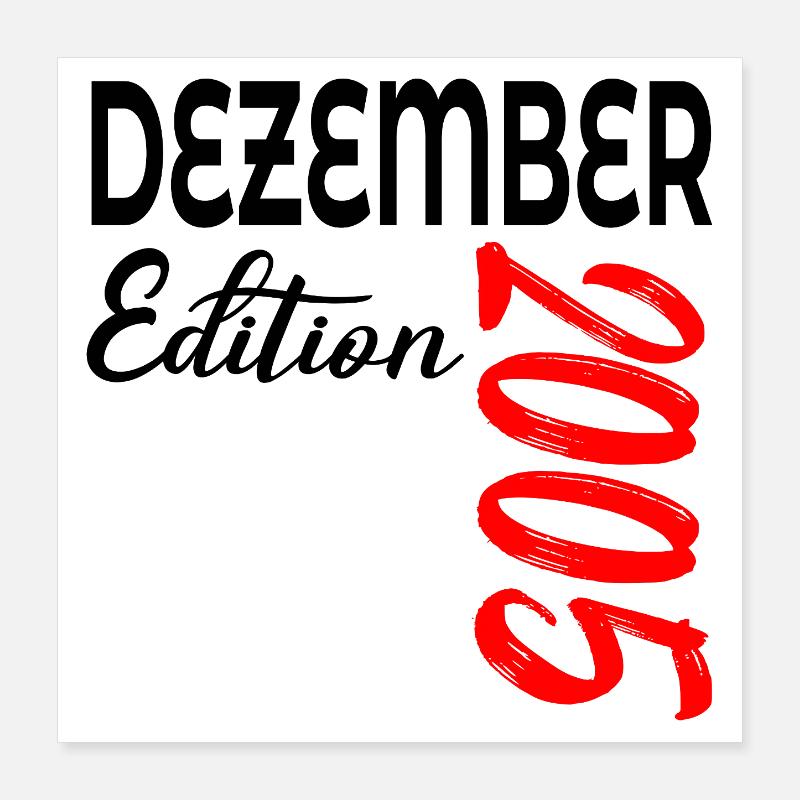 21. GEBURTSTAG DEZEMBER 2005 Poster 40x40 cm